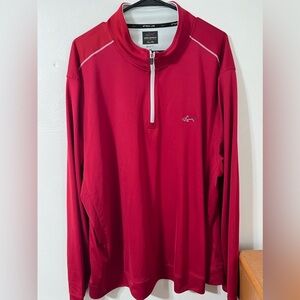 Greg Norman Tasso Elba Play Dry 1/4 Quarter Zip Red Golf Pullover XXL